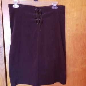 Chocolate brown pencil skirt